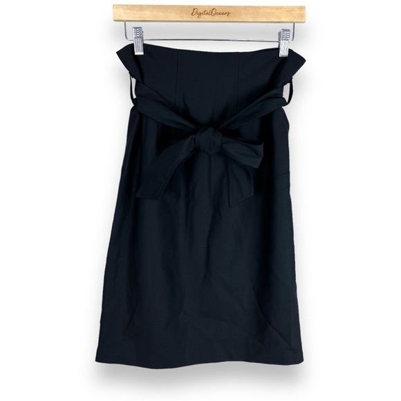 Club Monaco Arianna Skirt, Black 8 - Wool Blend, Belted, Midi, Lined - Picture 1 of 10